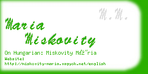 maria miskovity business card